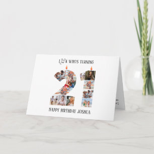 De Remerciements Carte photo d'anniversaire 21 ans