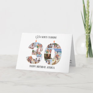 De Remerciements Carte photo d'anniversaire 30 ans