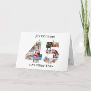 De Remerciements Carte photo d'anniversaire 45 ans