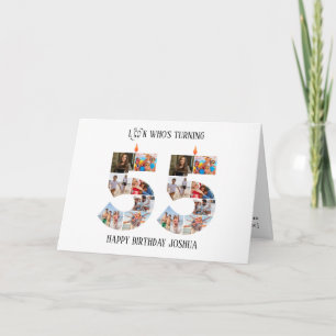 De Remerciements Carte photo d'anniversaire 55 ans