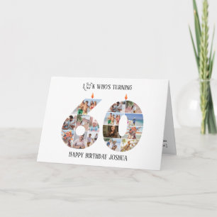 De Remerciements Carte photo d'anniversaire 60 ans