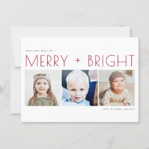 De Remerciements Carte photo minimaliste Noël heureux
