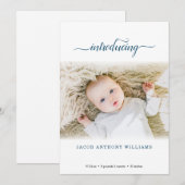 De Remerciements Carte photo moderne simple (Devant / Derrière)