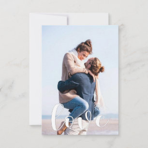 De Remerciements Carte photo personnalisé   Le script d'amour crée 