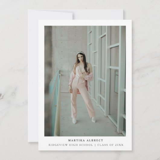 De Remerciements Carte photo simple moderne (Devant)