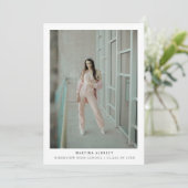 De Remerciements Carte photo simple moderne (Debout devant)