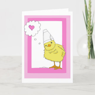 De Remerciements Carte Pink Chicken Valentine sur mesure