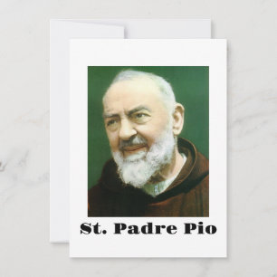 De Remerciements Carte PIO St. PADRE