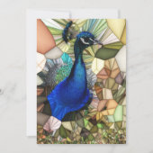 De Remerciements Carte Plat Colorée Peacock Mosaic (Devant)