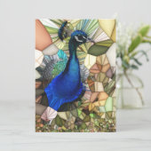 De Remerciements Carte Plat Colorée Peacock Mosaic (Debout devant)