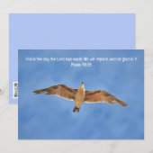 De Remerciements Carte Plat Flexible Bible Oiseau Gull (Devant / Derrière)