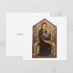 DE REMERCIEMENTS CARTE PLAT : MADONNA & ENFANT/ QUATRE ANGES : 1320
