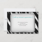 De Remerciements Carte plat unique Zebra pour impression "Merci" (Dos)