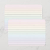 De Remerciements Carte plate arc-en-ciel pastel doux (Devant / Derrière)