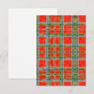 De Remerciements Carte plate MAC BAIN TARTAN 3,5x5