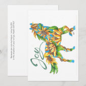 De Remerciements Carte plate Sunshine Joy Horse (Devant / Derrière)