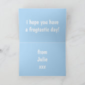 De Remerciements Carte pliée à la grenouille (Intérieur)
