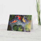 De Remerciements Carte pliée avec Koi Fish (Devant)