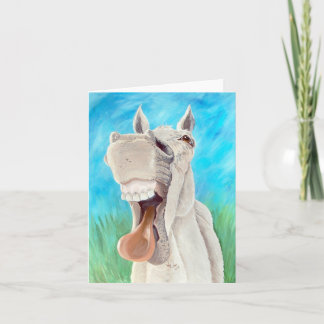 De Remerciements Carte pliée Cheval qui rit