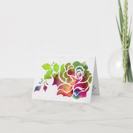 De Remerciements Carte pliée découpée rose 4x5,6 po (Devant)