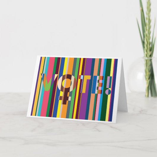 De Remerciements Carte pliée - "Les femmes décideront" (VOTE !) (Devant)