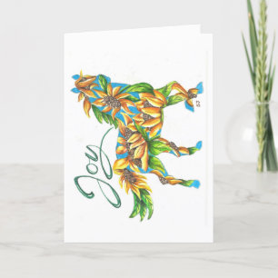 De Remerciements Carte pliée Sunshine Joy Horse