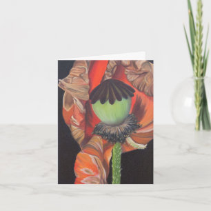 De Remerciements Carte Poppy