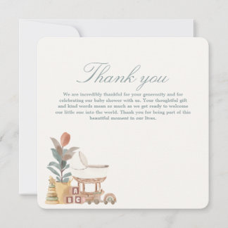 De Remerciements Carte pour Baby Shower Adorable Bébé
