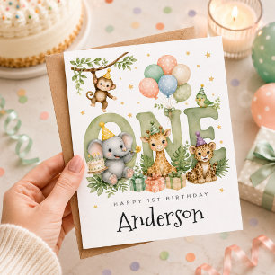 De Remerciements Carte pour le premier anniversaire du neveu