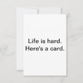 De Remerciements Carte pour les temps difficiles. (Devant)