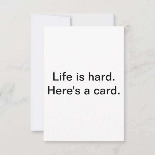 De Remerciements Carte pour les temps difficiles. (Devant)