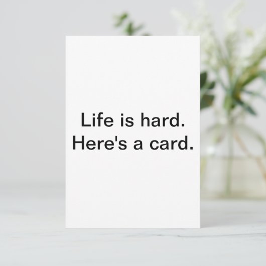 De Remerciements Carte pour les temps difficiles. (Debout devant)