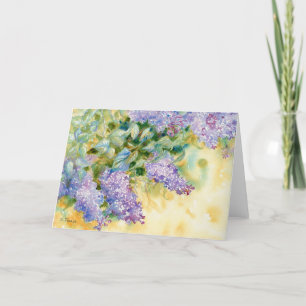 De Remerciements Carte pour notes blanc Lilacs III