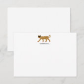 De Remerciements Carte pour notes Cheetah (Devant / Derrière)