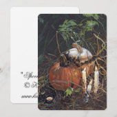 De Remerciements carte pour notes citrouille éffrayant (Devant / Derrière)