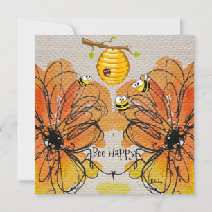 De Remerciements Carte pour notes d'abeilles occupé