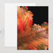 De Remerciements Carte pour notes d'art fractal jaune orange blanc  (Devant / Derrière)