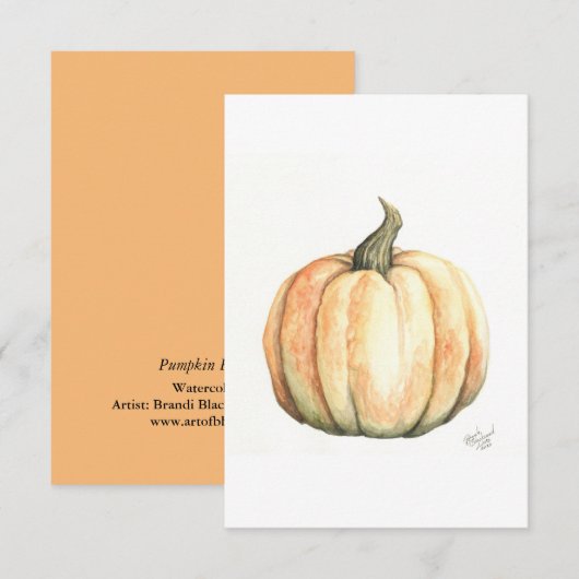 De Remerciements Carte pour notes d'automne (Devant / Derrière)