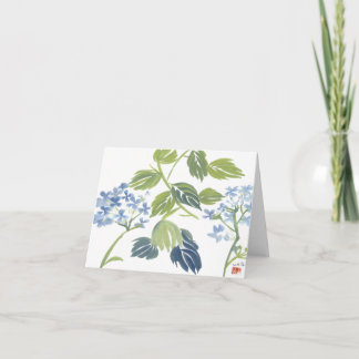 De Remerciements Carte pour notes d'hortensia d'aquarelle