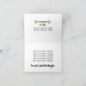 De Remerciements Carte pour notes Flèche (Intérieur)