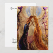 De Remerciements Carte pour notes plat des femmes en fête (Devant / Derrière)