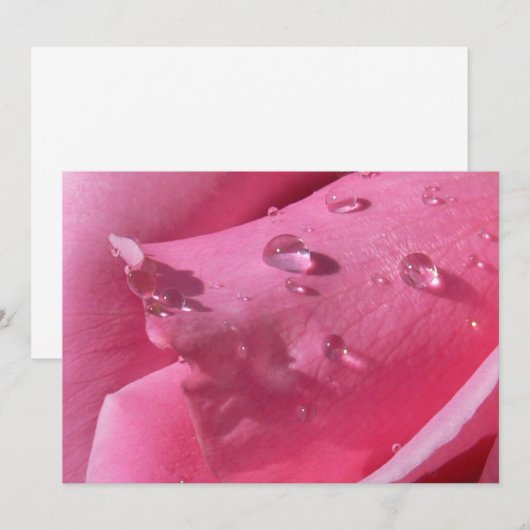 De Remerciements Carte pour notes Rose Tour Eiffel (Devant / Derrière)