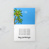 De Remerciements Carte pour notes tropical (Intérieur)