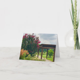 De Remerciements Carte pour notes Vue jardin