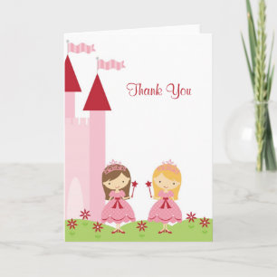 De Remerciements Carte Princesse et Pirate Note