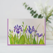 De Remerciements Carte Purple Iris Note (Debout devant)