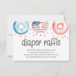 De Remerciements Carte Raffle Patriotic Donut Baby Sprinkl Diaper