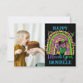 De Remerciements Carte Rainbow Mardi Gras (Devant)