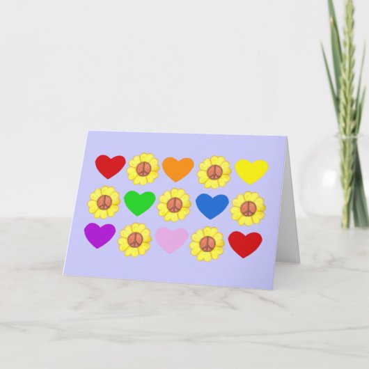 De Remerciements Carte Rainbow Peace (Devant)