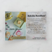 De Remerciements Carte Raksha Bandhan (Intérieur)